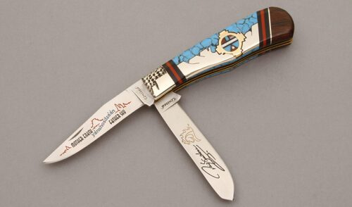 U.C./David Yellowhorse Trapper with N/A handle material - Obverse Side - Item #KLC10567
