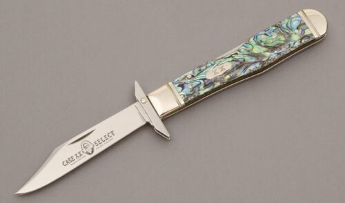 Case Cutlery 8111 1/2L Select Cheetah with Abalone & Mother of Pearl handle material - Obverse Side - Item #KLC10587