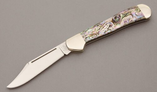 Case Cutlery 81549L Copperlock with Abalone Handle Scales handle material - Obverse Side - Item #KLC10590