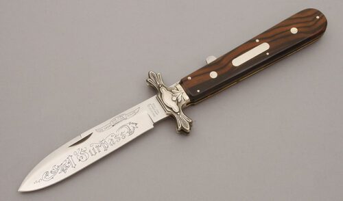 Parker Cutlery I Surpass Lockback Folder with Macassar Ebony Wood Scales handle material - Obverse Side - Item #KLC10630