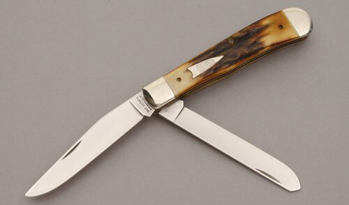 Case Cutlery Case Brothers Trapper with Stag Handle Scales handle material - Obverse Side - Item #KLC10649