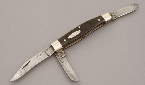 Case Cutlery 6375 Stockman with Jigged Bone Handle Scales handle material - Obverse Side - Item #KLC10652