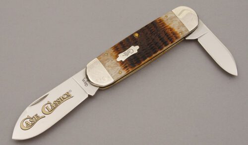 Case Cutlery 16523 Elephant Toe with Brown Jigged Bone Scales handle material - Obverse Side - Item #KLC10679