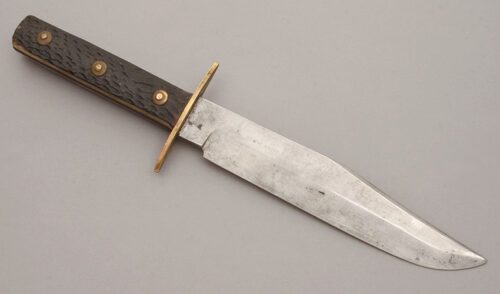 Widder Bowie with Jigged Bone Handle Scales handle material - Obverse Side - Item #KLC10711