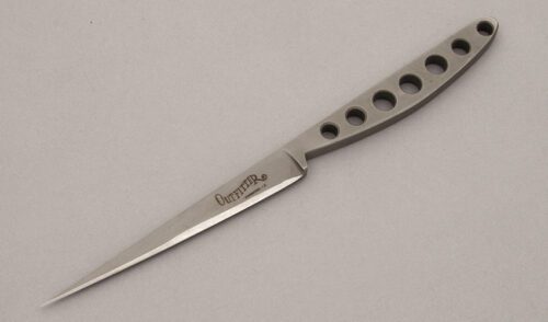 Frank Vought Jr. Boot Knife with Steel Handle handle material - Obverse Side - Item #KLC10734