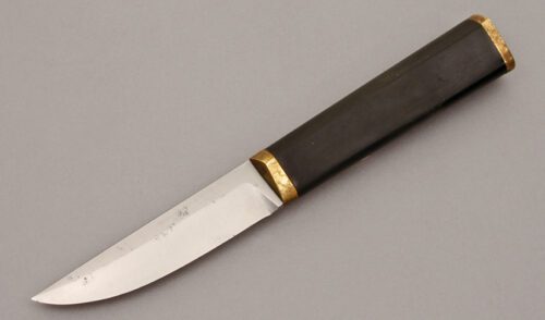 Hackman Knives Tapio Wirkkala Design Puukko with Black Nylon Handle handle material - Obverse Side - Item #KLC10735