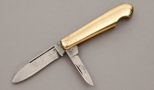 C.W. Wolfertz & Co. Two Blade Jack with Bronze Scales handle material - Obverse Side - Item #KLC10756