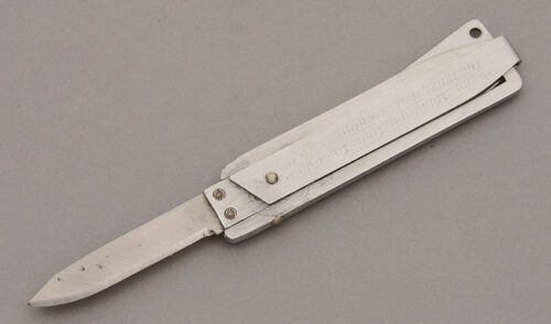 Brown & Bigelow Funny Folder with Stainless Steel Handle handle material - Obverse Side - Item #KLC10758