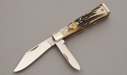 Canal Street Cutlery Swell Center Jack with Sambar Stag Scales handle material - Obverse Side - Item #KLC10770