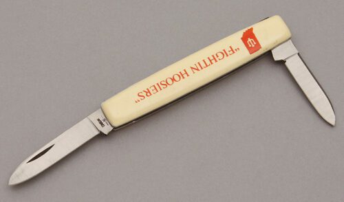 Case Cutlery Mdl 278 Advertising Pen Knife with Stainless Frame & Ivory Delrin handle material - Obverse Side - Item #KLC10779