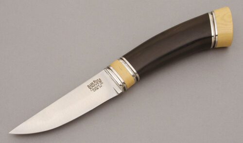 Bark River Knife & Tool Scandi with Ebony Handle handle material - Obverse Side - Item #KLC10796
