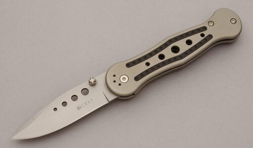 CRKT Knives Voodoo Linerlock Folder with Aluminum Handles handle material - Obverse Side - Item #KLC10805