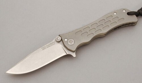 Camillus Cutlery Darrel Ralph Cuda Dominator with Titanium Frame handle material - Obverse Side - Item #KLC10822