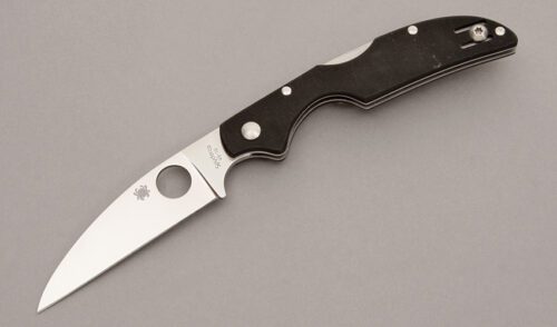 Spyderco Knives C178GP Kiwi 4 Midlock Folder with Black G-10 Handle Scales handle material - Obverse Side - Item #KLC10832