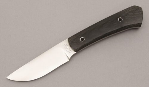 Bark River Knife & Tool Woodland Special with Black Micarta Handle Scales handle material - Obverse Side - Item #KLC10842