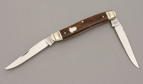 A.G. Russell Classic Muskrat with Brown Pearl Celluloid handle material - Obverse Side - Item #KLC10855