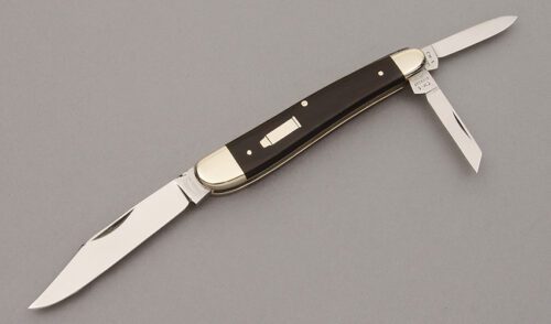 A.G. Russell CM-5 .44 Magnum Whittler with Ebony Wood Handle Scales handle material - Obverse Side - Item #KLC10870