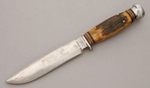 Case Cutlery Clip Point Hunter with Stag Handle handle material - Obverse Side - Item #KLC10895