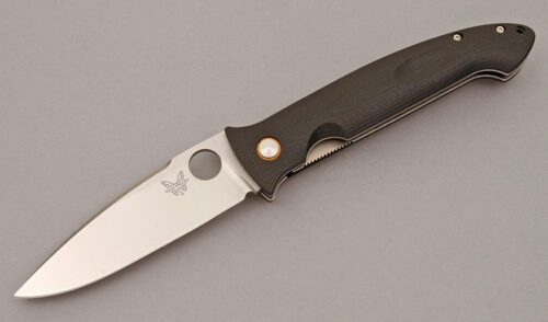 Benchmade Knives 740 DeJavoo Linerlock Folder with Black G-10 Scales handle material - Obverse Side - Item #KLC10903
