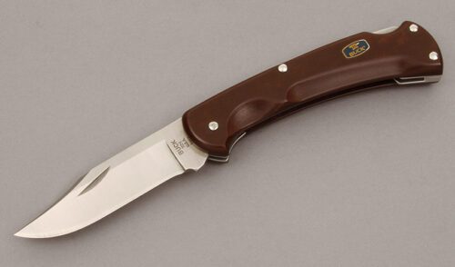 Buck Knives 112 Ecolite Lockback Folder with PaperStone Handle Scales handle material - Obverse Side - Item #KLC10913