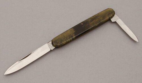 Bruckmann Knives Two Blade Pen with Celluloid Handle Scales handle material - Obverse Side - Item #KLC10932