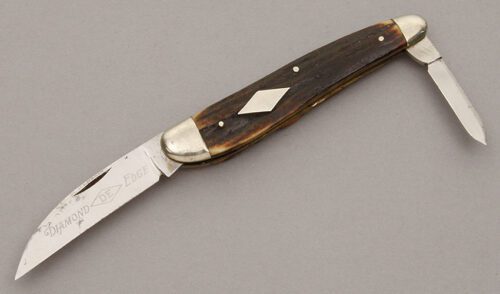 Shapleigh Knives Half Whittler with Stag Handle Scales handle material - Obverse Side - Item #KLC10963