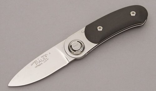 Gerber Knives Paul Series II Model 2 with Black Zytel Handle Scales handle material - Obverse Side - Item #KLC10978