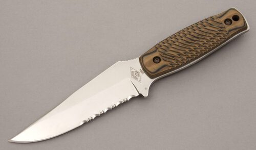 Canal Street Cutlery Green River Tactical with Machined Brown G10 Scales handle material - Obverse Side - Item #KLC11006