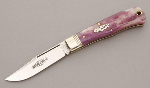 Great Eastern Cutlery Cody Scout Lockback Folder with Violet Pioneer Bone Scales handle material - Obverse Side - Item #KLC11023