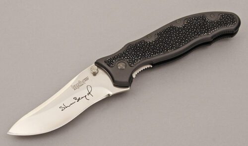 Kershaw Knives 1680 Seagal/Onion Linerlock with Aluminum Frame handle material - Obverse Side - Item #KLC11053