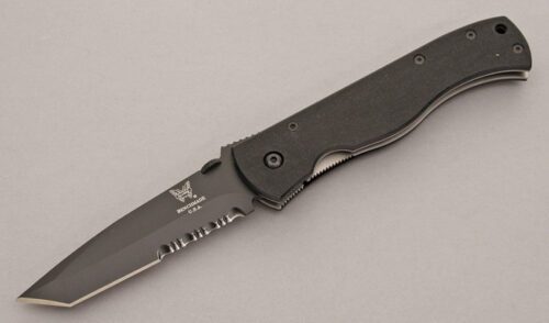 Benchmade Knives 975SBT Emerson Linerlock with Textured G-10 Scales handle material - Obverse Side - Item #KLC11063