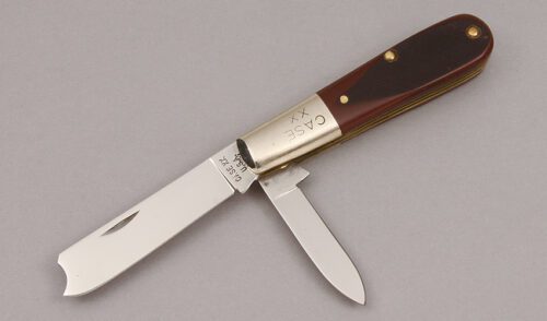 Case Cutlery 62009R Barlow Razor with Sawcut Delrin Scales handle material - Obverse Side - Item #KLC11068