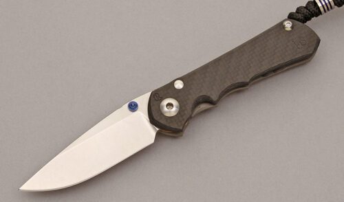 Chris Reeve Small Inkosi Framelock Folder with Titanium & Carbon Fiber Frame handle material - Obverse Side - Item #KLC11076
