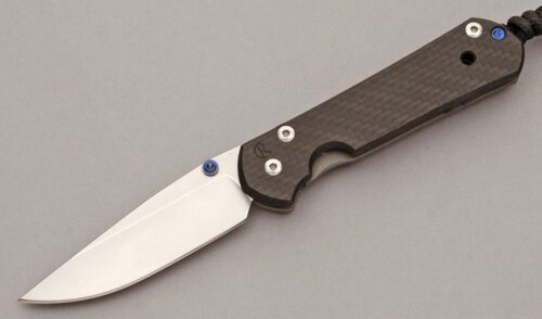 Chris Reeve Small Sebenza 21 with Titanium & Carbon Fiber Handle handle material - Obverse Side - Item #KLC11078