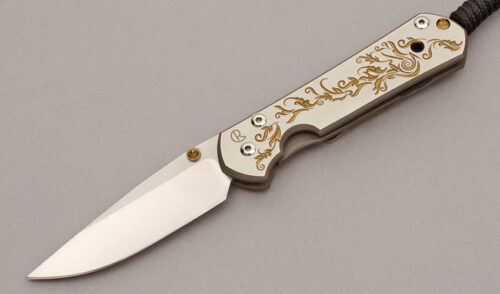 Chris Reeve Small Sebenza 21 Framelock with Titanium Frame handle material - Obverse Side - Item #KLC11080