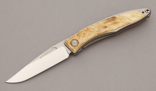 Chris Reeve Mnandi Framelock Folder with Titanium Frame handle material - Obverse Side - Item #KLC11083
