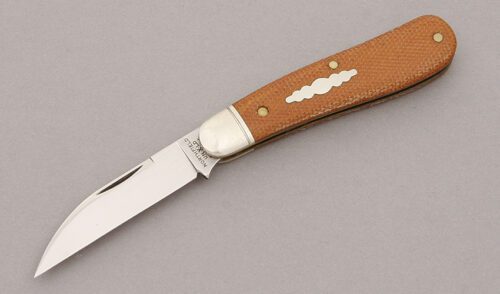 Great Eastern Cutlery 180116 Coyote Folder with Natural Canvas Micarta Scales handle material - Obverse Side - Item #KLC11101