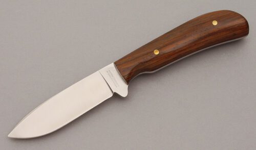 Northwoods Knives Gladstone Drop Point Hunter with Cocobolo Wood Scales handle material - Obverse Side - Item #KLC11107