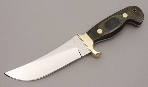 JB Skinner with Green Wood Micarta Scales handle material - Obverse Side - Item #KLC11110