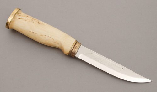 Marttiini Knives Finlands Knife with Curly Birch Wood Handle handle material - Obverse Side - Item #KLC11134