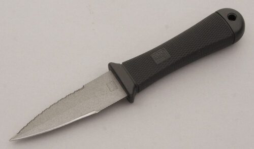 Sog Knives M14 Mini Pentagon with Kraton Handle handle material - Obverse Side - Item #KLC11142