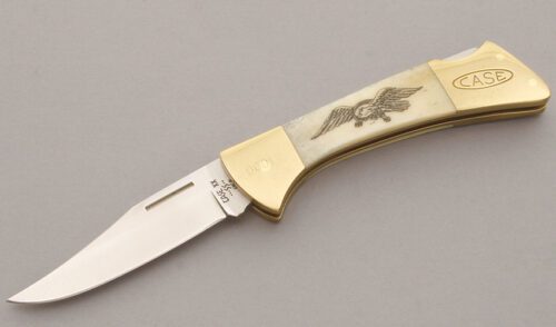 Case Cutlery W158 LSSP Americana Lockback with Smooth White Bone Scales handle material - Obverse Side - Item #KLC11144