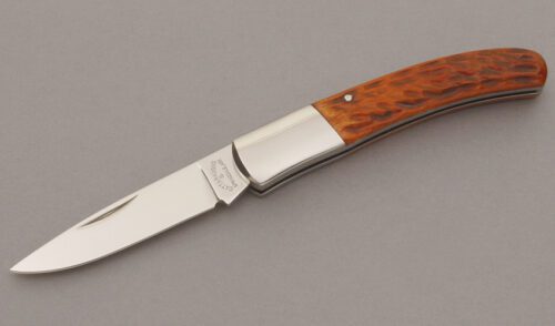 Cattaraugus Cutlery CM-17 Mediterranean Barlow with Brown Jigged Bone handle material - Obverse Side - Item #KLC11149