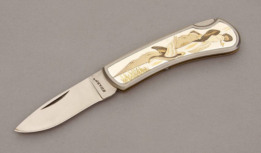 Sharp Limited Edition Lockback with Stainless Steel Handles handle material - Obverse Side - Item #KLC11183