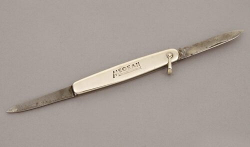 Remington Knives Advertising Pen Knife with Nickel Silver Frame handle material - Obverse Side - Item #KLC11185