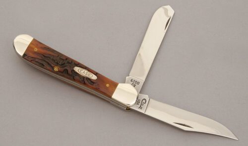 Case Cutlery 6200 CV Copperhead with Burnt Jigged Bone Scales handle material - Obverse Side - Item #KLC11187