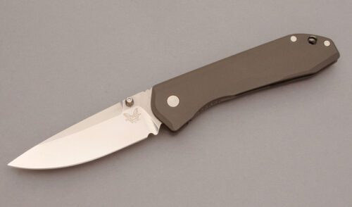 Benchmade Knives 761 Ti Monolock Framelock with Titanium Frame handle material - Obverse Side - Item #KLC11212