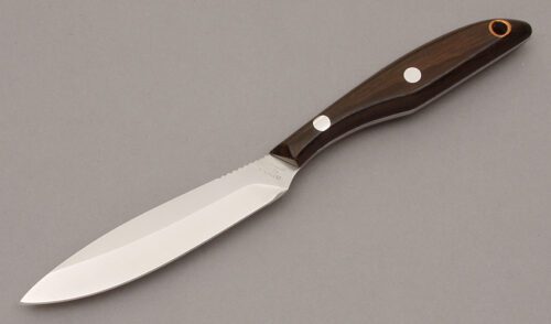 Grohmann Knives #2 Trout & Bird with Rosewood Handle Scales handle material - Obverse Side - Item #KLC11247