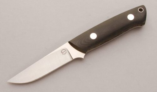Dozier Knives Slim Outdoorsman with Black Rucarta Handle Scales handle material - Obverse Side - Item #KLC11280