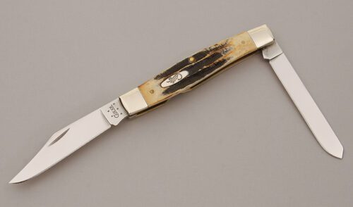Case Cutlery 6.5275 SS Moose with Bone Stag Handle Scales handle material - Obverse Side - Item #KLC11313